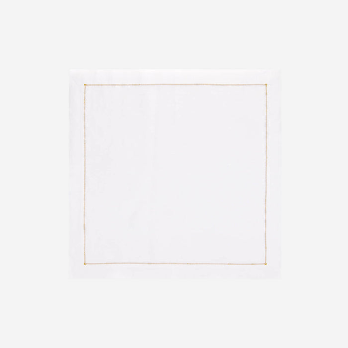 Infinity Hemstitch Gold Dinner Napkin