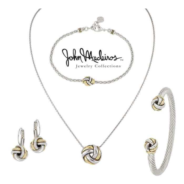 Infinity Knot Two Tone Slider Necklace