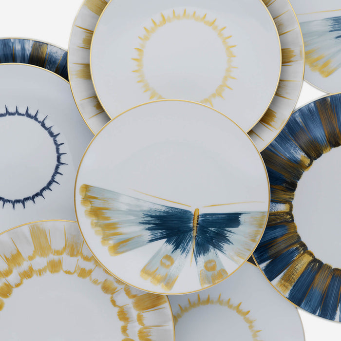 Marie Daâge - Iris Hand-painted Dessert Plate Gold - BONADEA