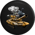 Jeep Liberty Spare Tire Cover With US Military Tanks