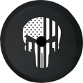 Jeep Wrangler JL Backup Camera American Flag Vertical Military Punisher Skull A236