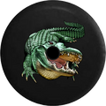 Jeep Wrangler JL Backup Camera Day Green Alligator Crocodile Swamp Life RV Camper Spare Tire Cover-35 inch