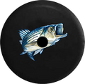 Jeep Wrangler JL Backup Camera Day Large Mouth Bass Fishing RV Camper Spare Tire Cover-35 inch