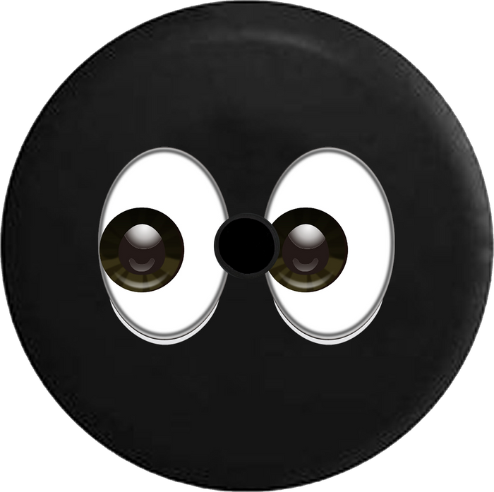 Jeep Wrangler JL Backup Camera Day Text Emoji Eyes Eyeballs RV Camper Spare Tire Cover-35 inch