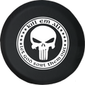 Jeep Wrangler Spare Tire Cover With Kill Em All (Wrangler JK, TJ, YJ)