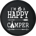 Jeep Wrangler Tire Cover With I'm A Happy Camper Print (Wrangler JK, TJ, YJ)