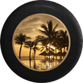 Jeep Wrangler Tire Cover With Tropical View Print (Wrangler JK, TJ, YJ)