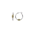 John Medeiros- Beaded Two Tone Hoop Earrings
