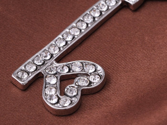 Key To My Heart Encrusted Secret Treasure Pendant Necklace