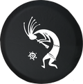 Kokopelli Flute Tribal Sun Offroad Jeep RV Camper Spare Tire Cover T142