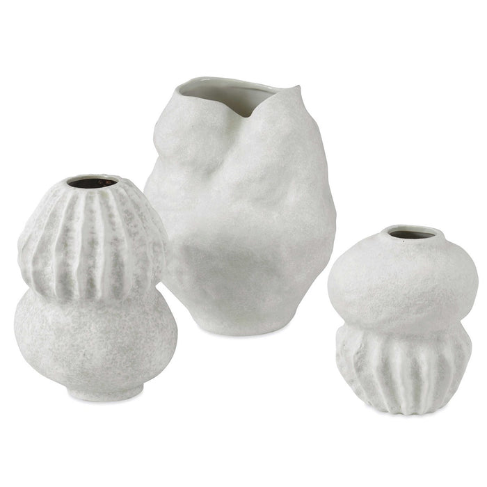 LARGE WHITE VESSEL VASE
