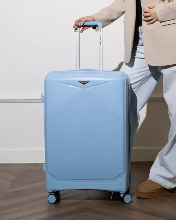 Large Wings COCKATIEL 28" Polypropylene Suitcase LIGHT BLUE