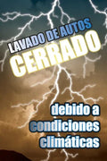 Lavado De Autos Cerrado Sign Insert - 24"w x 36"h - UnitedSign