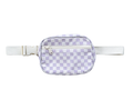 Lavender Cloud Checkered Mini Belt Bag