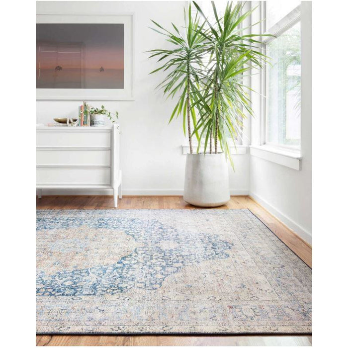 Layla Rug - Blue / Tangerine