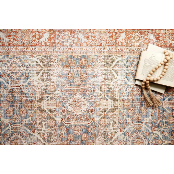 Layla Rug - Ocean / Rust