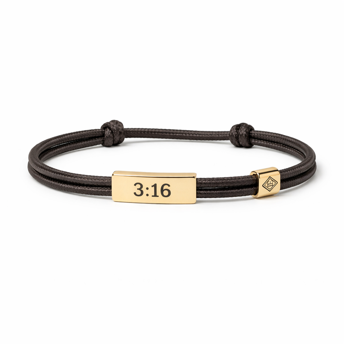 L&E Sentiment Cord Bracelet -John 3:16 You Are Loved