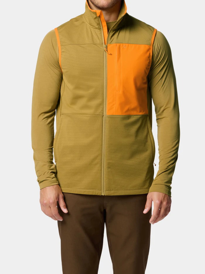 Lightweight Grid Tech Vests- Wheat/Blaze