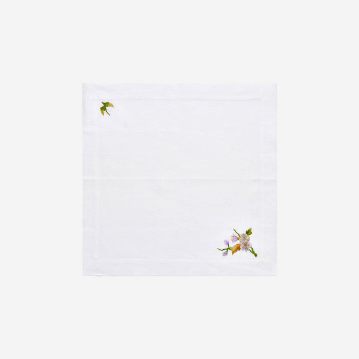 Lilac Flower & Butterfly Tea Napkin - Set of 2
