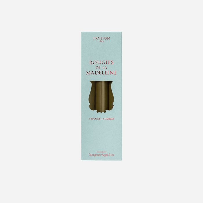 Madeleine Taper Candle Khaki Green - Set of Six