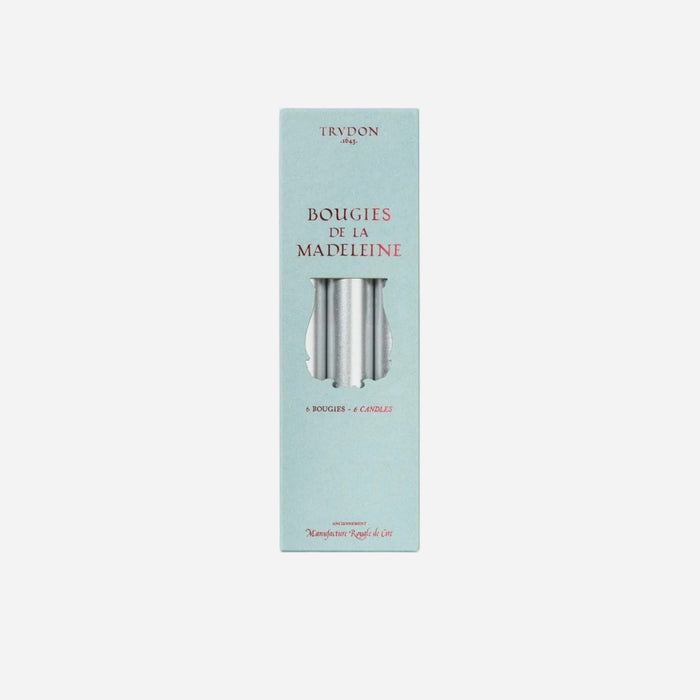 Madeleine Taper Candle Silver - Set of Six
