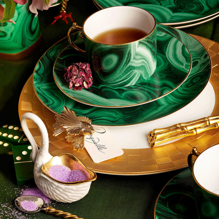 Malachite Canape Plates - Set of 4