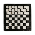 Marble Checkers Set with Storage Case