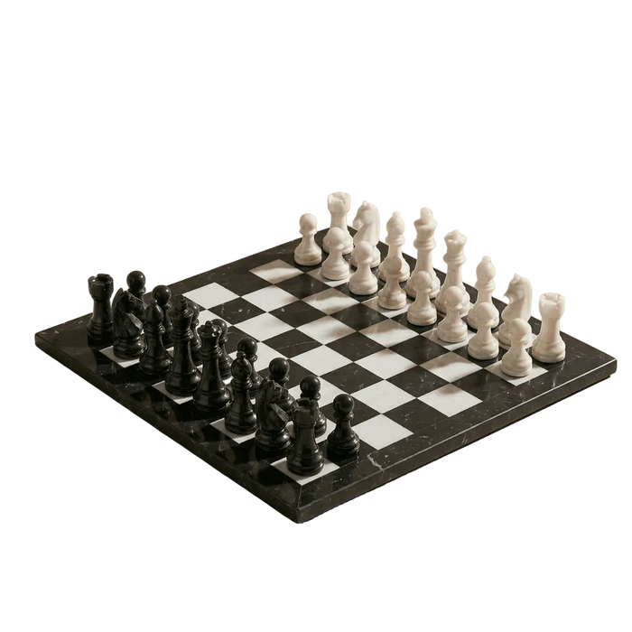 Marble Chess Set with Storage Case