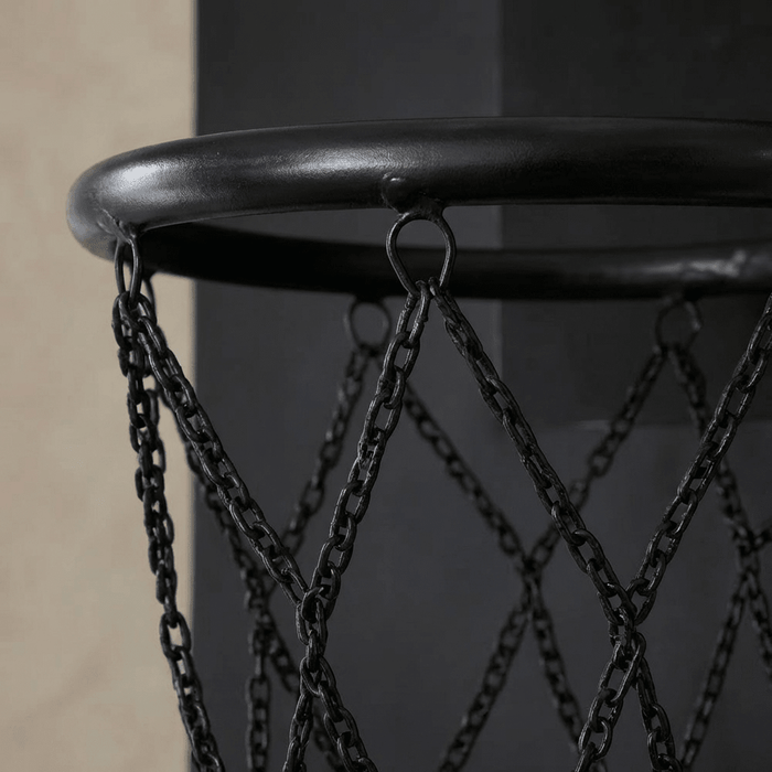 Marble Cultures Black Leather Basketball Hoop