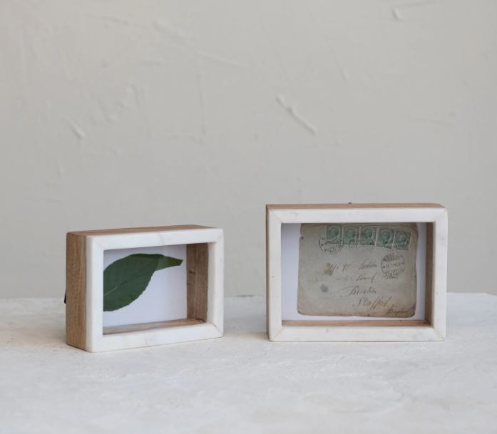 Marble & Wood Shadow Box Frame