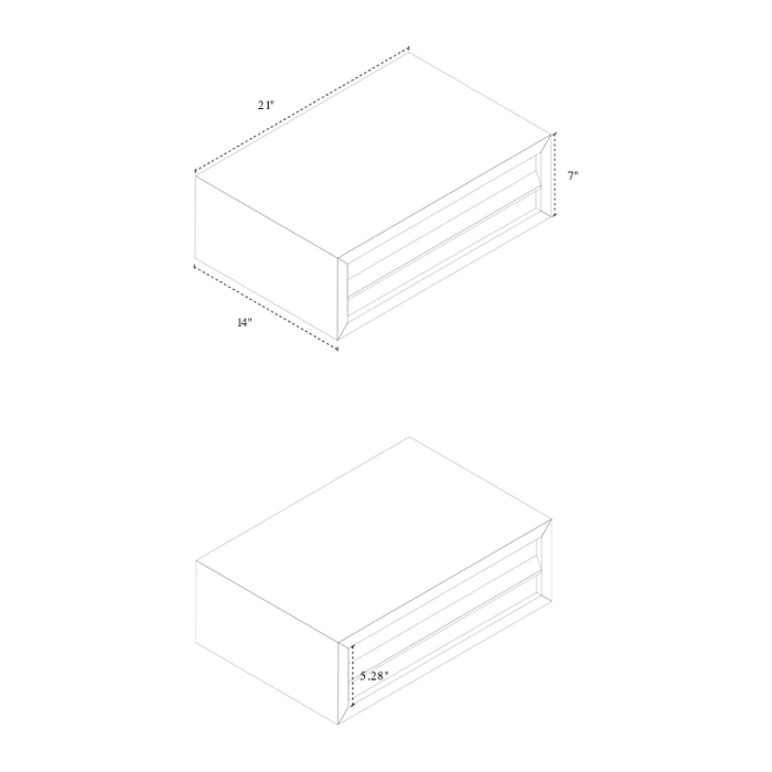 Marcel Single Drawer Floating Nightstand in Oak