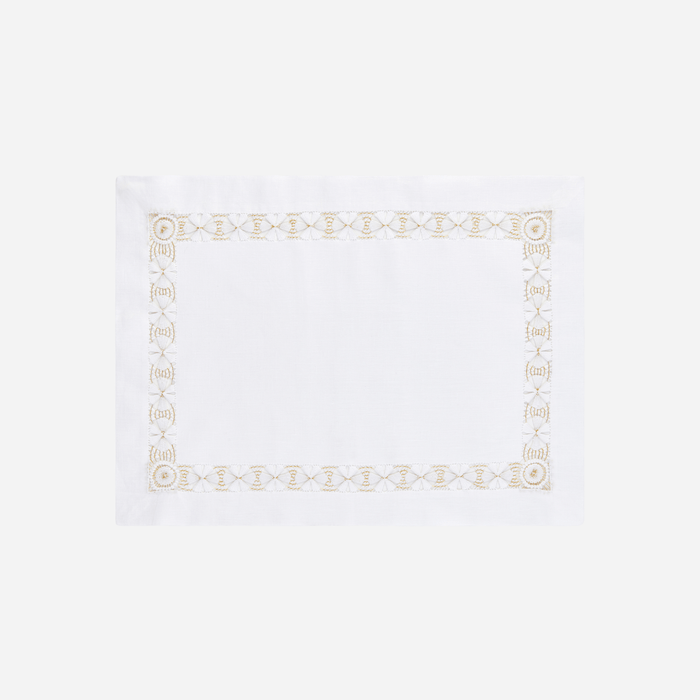 Margarita Hemstitch Gold Placemat