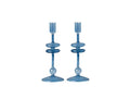 MEDIUM SAPPHIRE GLASS CANDLESTICK