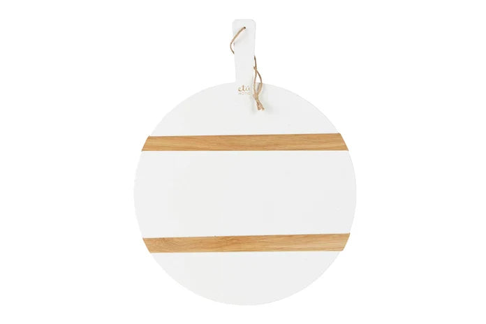 Medium White Round Charcuterie Board