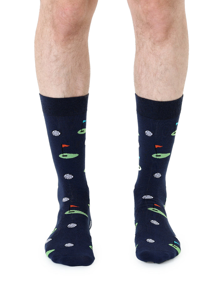 Men's Bamboo Crew Socks -Golfing