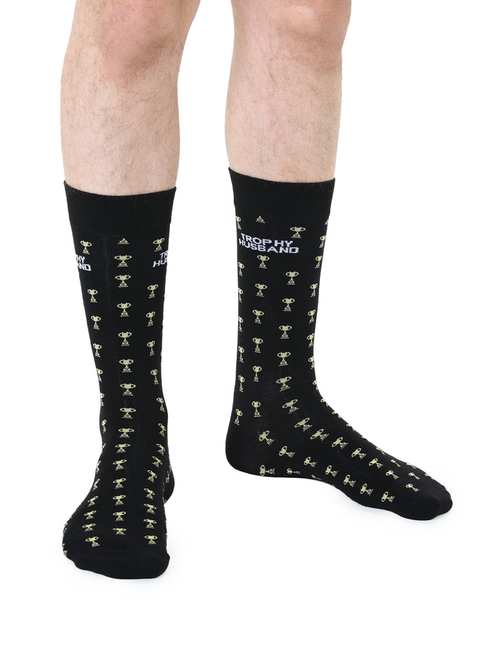 Men's Bamboo Crew Socks -Trophy Husband