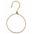 Metal Ring with Hook in Brass Finish