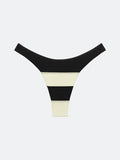 montauk bikini bottom - black and white contrast