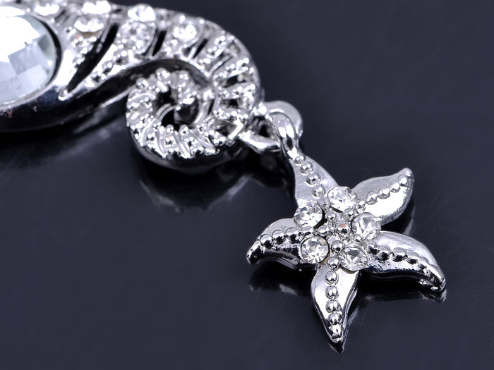 Nautical Seahorse Starfish Pendant Necklace - ALILANG.COM