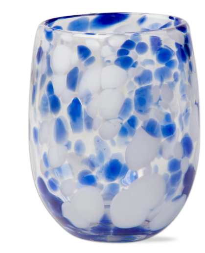 NAVY STEMLESS WINE GLASS