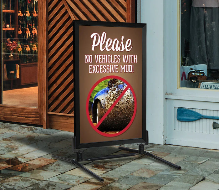 No Vehicles With Excessive Mud Sign Insert - 28"w x 44"h - UnitedSign