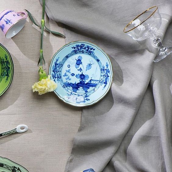 Oriente Italiano Dinner Plate Iris  Set of Two Bonadea