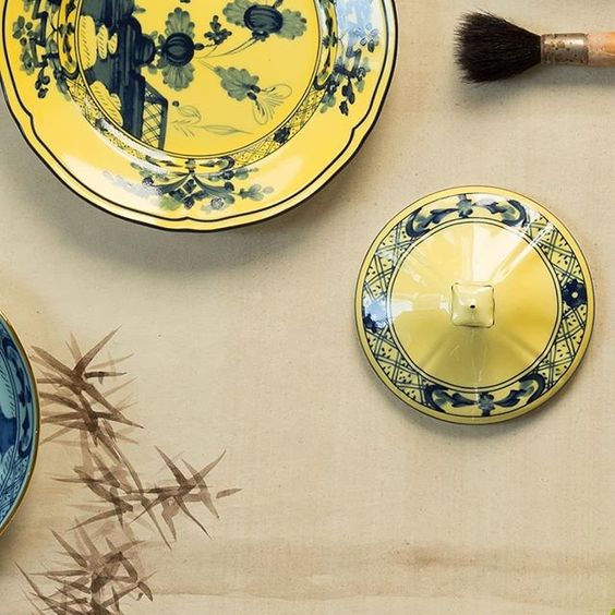 Oriente Italiano Soup Plate Citrino  Set of Two Bonadea