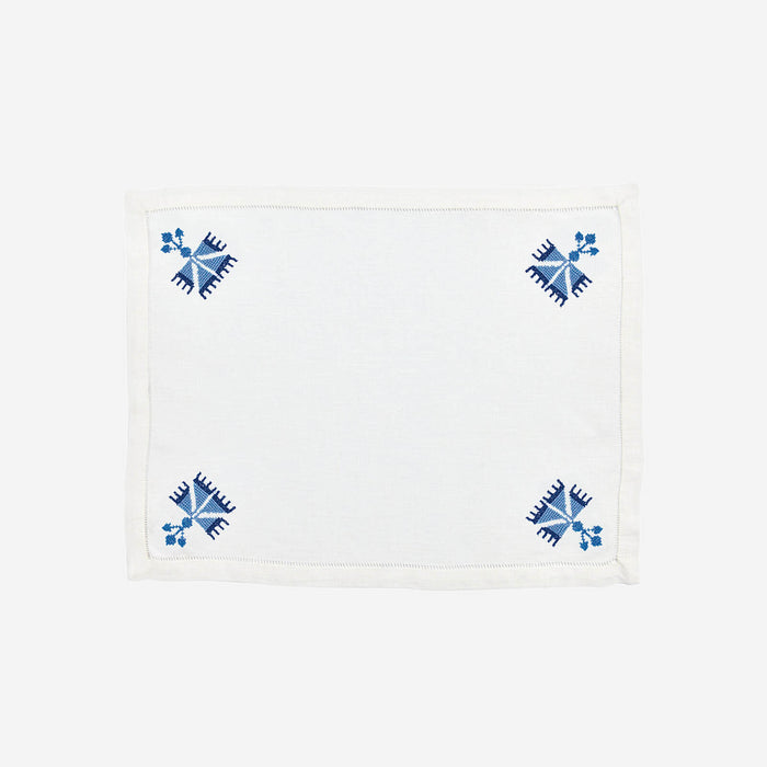 Ottoman Carnation Placemat Blue