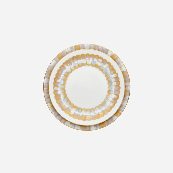Parure Dinner Plate Blush & Aqua