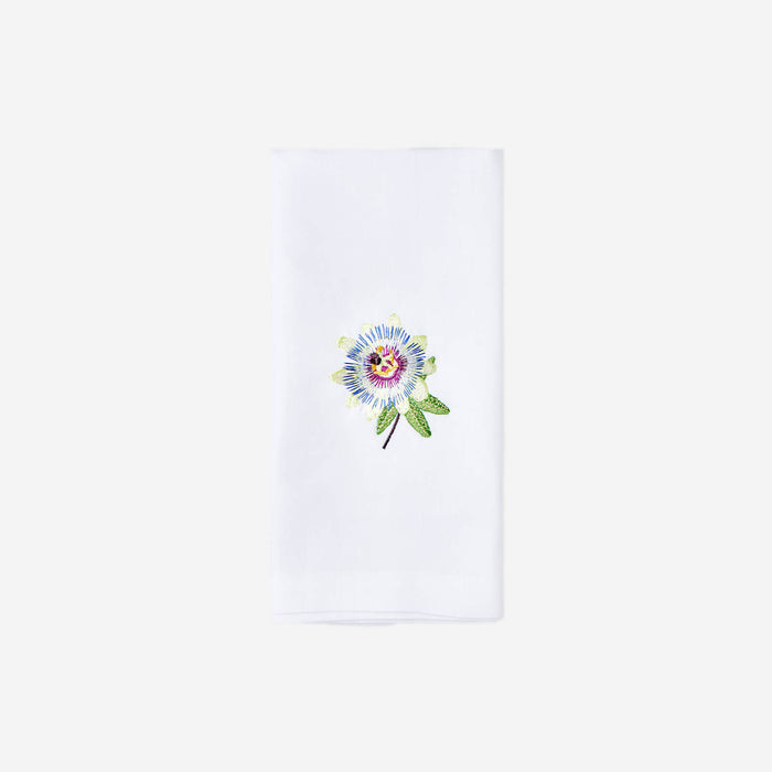 Passion Flower Embroidered Napkin