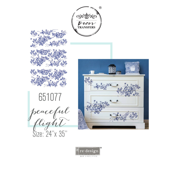 Peaceful Flight - Redesign with Prima Furniture Decor Transfer 24" x 35" - Piglet's Closet