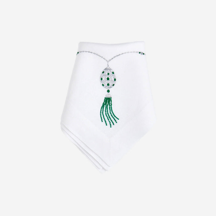 Pendant Hand-Embroidered Dinner Napkin