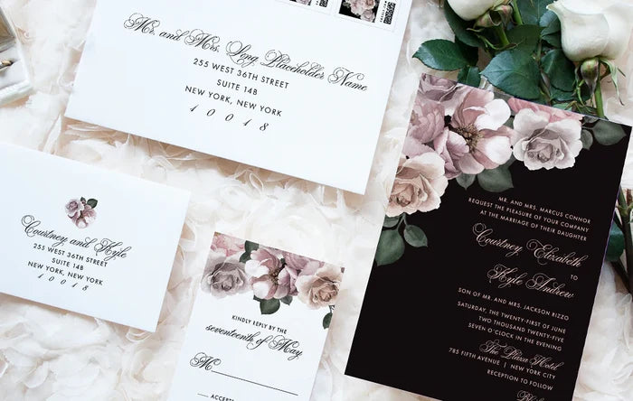 Peony Maha Frame Save the Date