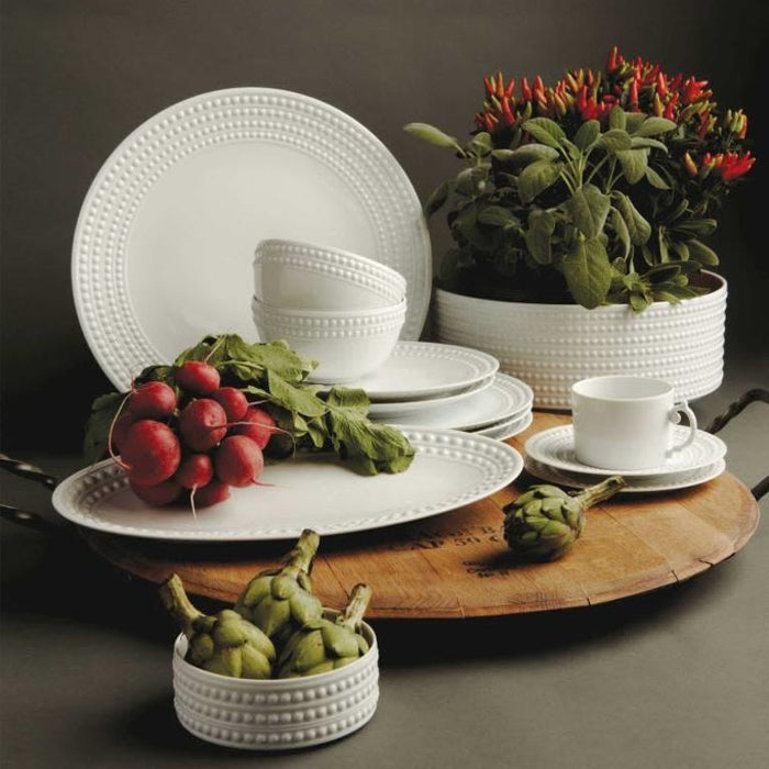 Lobjet Perlee White Porcelain Dessert Plate